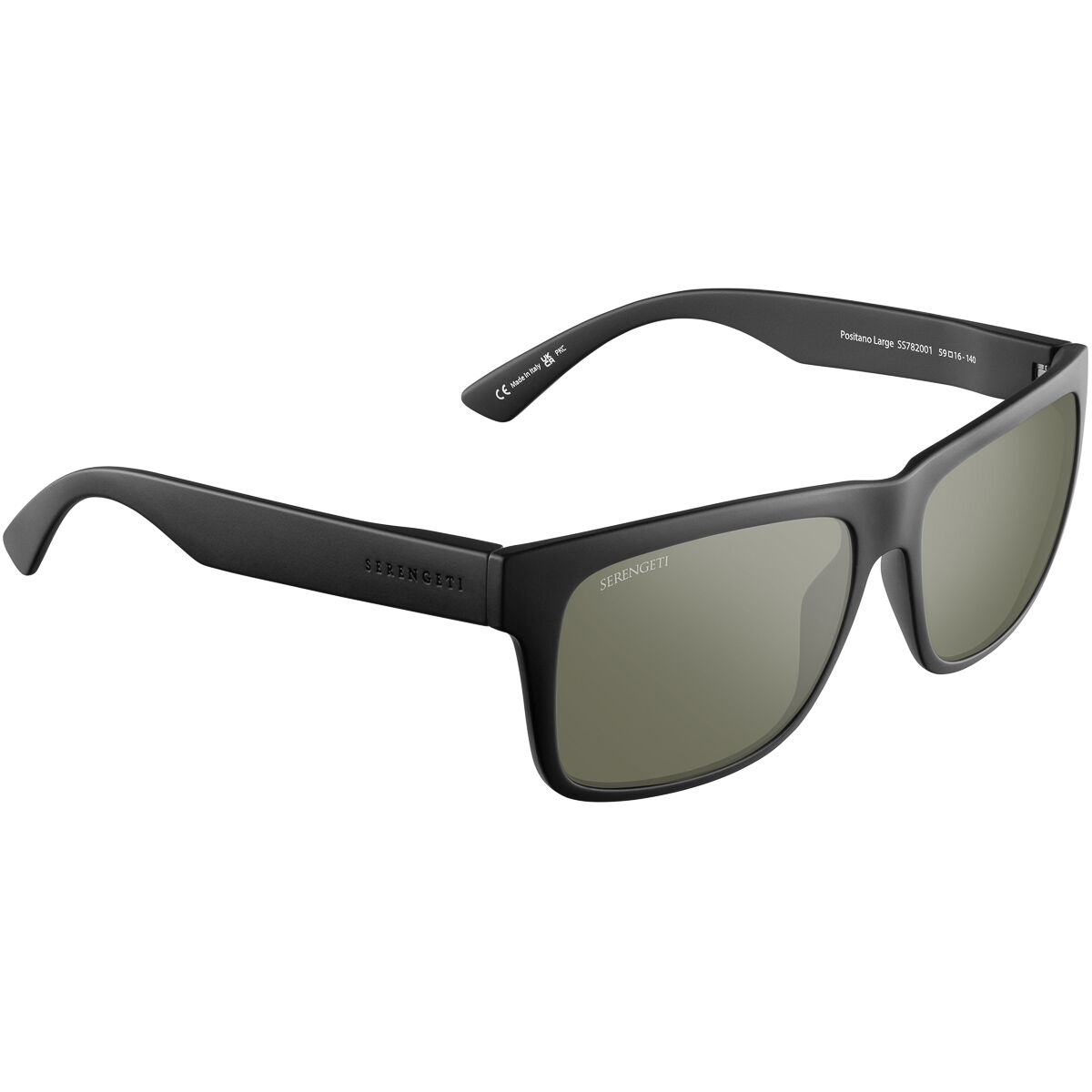 POSITANO LARGE, Matte Black-Mineral Polarized 555nm Silver Cat 3 to 3, hi-res image number null